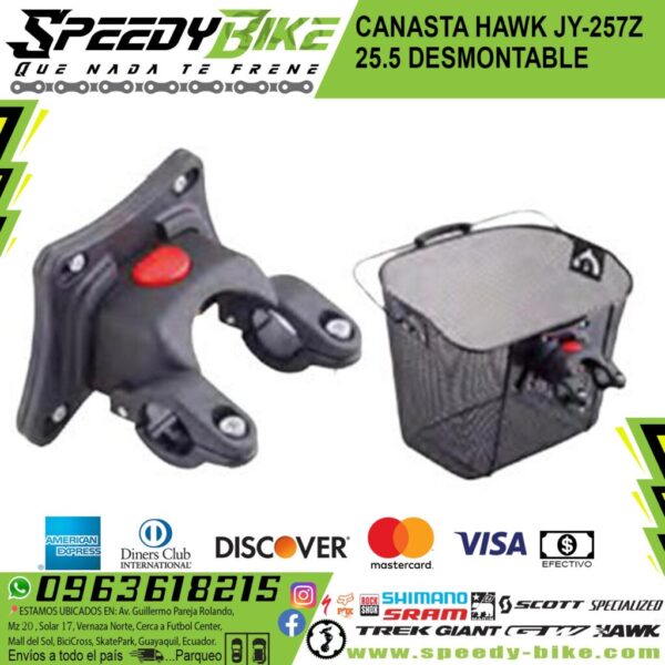 Canasta Hawk Jy-257z 25.5 Desmontable Negro