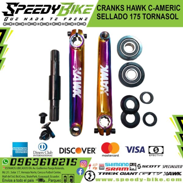 Cranks Hawk C/America Sellado 175mm Tornasol