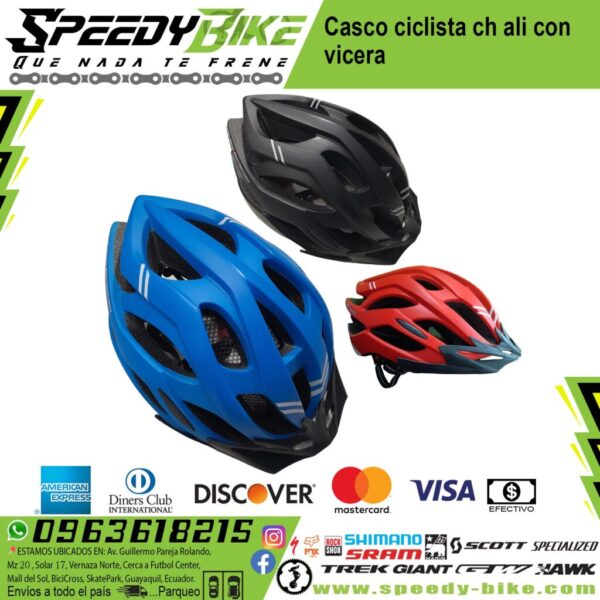 Casco Ciclista Ch Ali Con Vicera