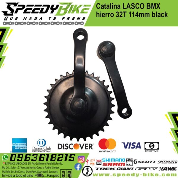 Catalina Lasco Bmx Hierro 32t 114mm Black
