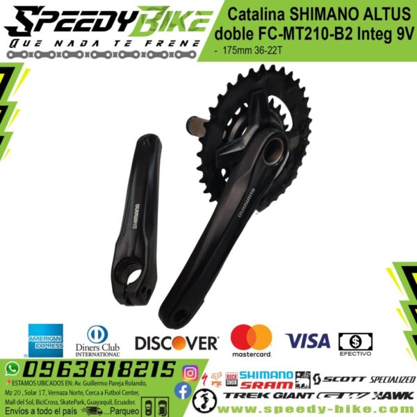 Catalina Shimano Altus Doble Fc-Mt210-B2 Integ 9v 175mm 36/22t S/Pist