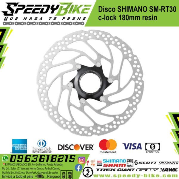 Disco Shimano Sm-Rt30 C/Lock 180mm Resin