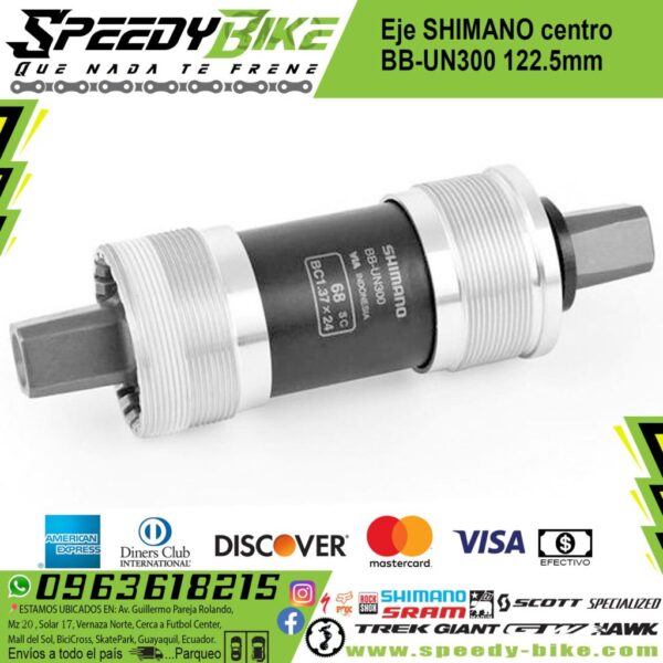 Eje Shimano Centro Bottom Bracket Bb-Un300 122.5mm