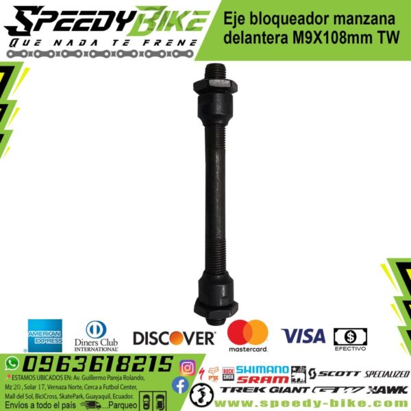 Eje Bloqueador Manzana Delantera M9x108mm Tw