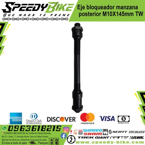 Eje Bloqueador Manzana Posterior M10x145mm Tw