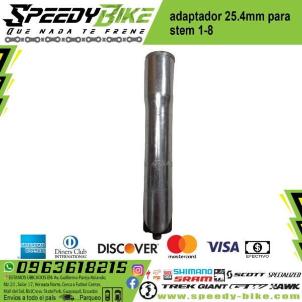 Adaptador 25.4mm Para Stem 1/8