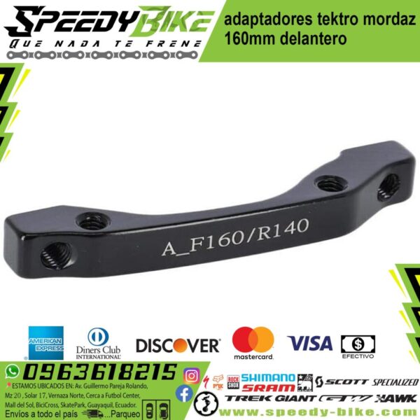 Adaptadores Tektro Mordaza 160mm Delantero