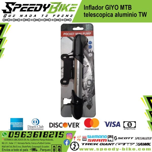 Inflador Giyo Mtb Telescopica Aluminio Tw