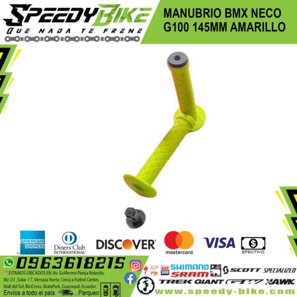 Manubrio Bmx Neco G100 145mm Amarillo