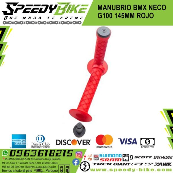 Manubrio Bmx Neco G100 145mm Rojo