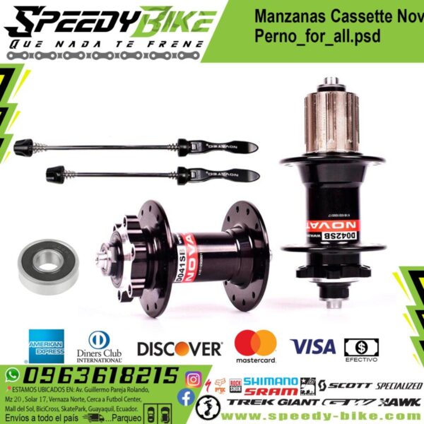 Manzanas Cassette Novatec Mtb Aluminio Para Disco Perno
