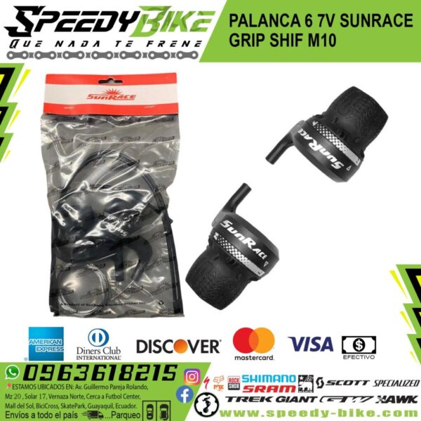 Palanca 6 7v Sunrace Grip Shif M10