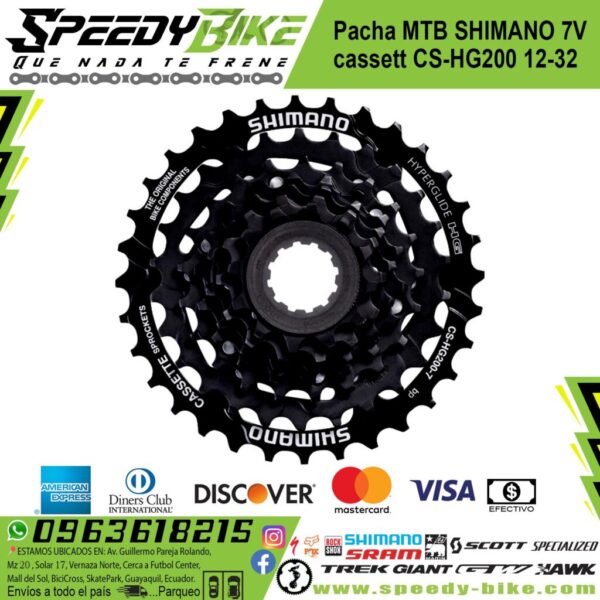 Pacha Mtb Shimano 7v Cassett Cs-Hg200 12-32funda