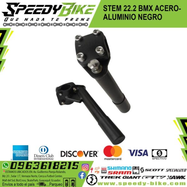 Stem 22.2 Bmx Acero/Aluminio Negro