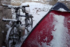 acampando en nieve